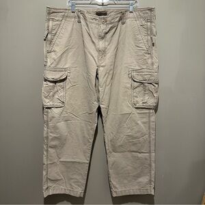 LL bean Cargo Pants Mens 44 x 30 Straight Leg Canvas Cargo Work Pants Outdoors